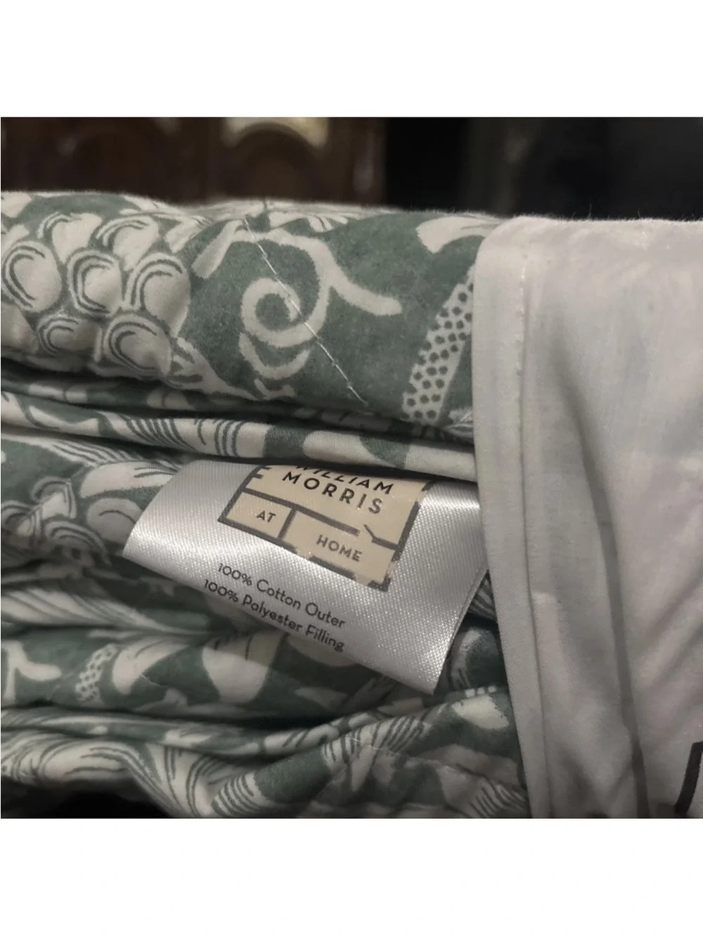 Green Floral King Quilt